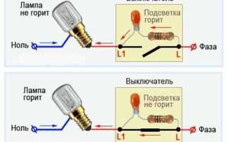 Устройство и установка выключателя с подсветкой