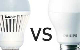 Сравнение светодиодных ламп Philips и Jazzway