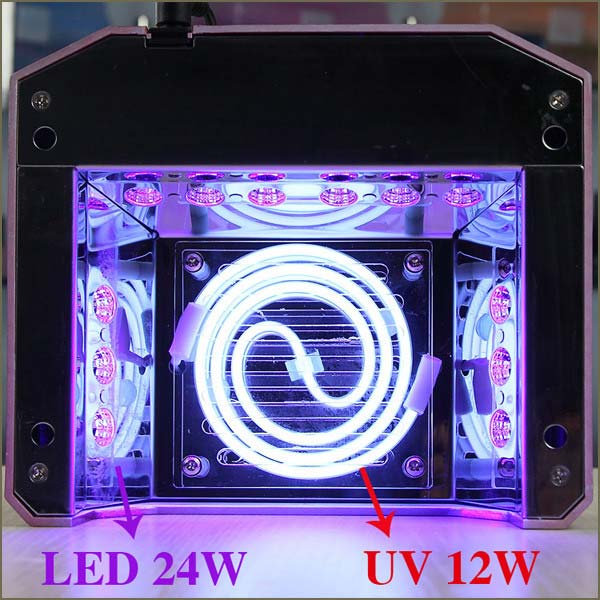 гибридная CCFL+Led лампа для сушки гель лаков