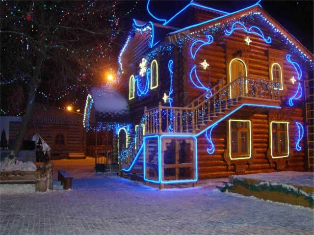 подсветка фасадов здания дюралайтом