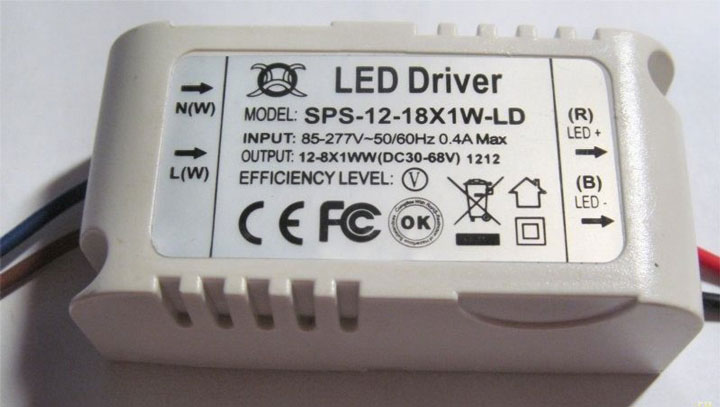 led драйвер для точечного светильника