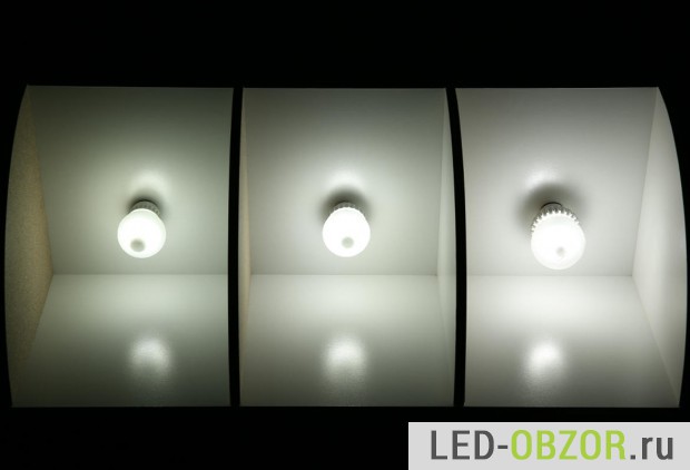 Тест с другими LED Крии: 60, 75, 100 Ватт.