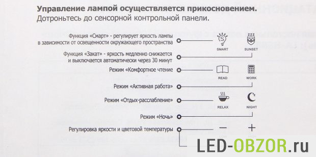 Описание режимов Орион