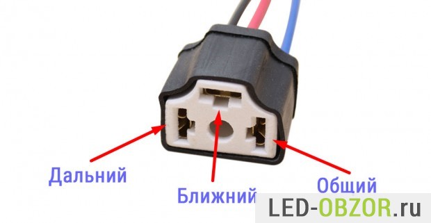 Распиновка цоколёвка led headlight h4