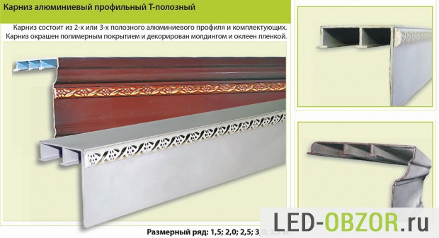 Алюминиевый карниз