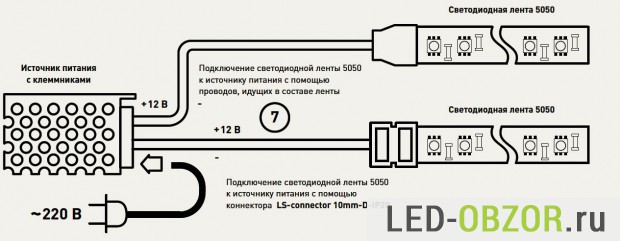 Правильное паралельное подключение к истонику питания на 12 вольт